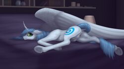 16:9 absurd_res alicorn anal anal_sex animal_genitalia animal_pussy anus ass ass_up bed bedroom buttplug buttplug_in_ass clitoris crotchboobs cutie_mark dock ears_back equid equine equine_pussy female feral furniture genitals ghost3280 hasbro hi_res horn horse icefumy looking_at_viewer looking_back loose_hair lying mammal my_little_pony nipples nude on_front penetration pivoted_ears pony presenting presenting_pussy puffy_anus pussy sex_toy sex_toy_in_ass smile solo spread_legs spreading tail_aside transparent_buttplug transparent_sex_toy underhoof widescreen wings