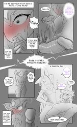 2d 2d_(artwork) 2d_artwork 2girls comic dialogue english_dialogue english_text mirage_(warframe) mirage_prime_(warframe) monochrome prime_warframe regreto2 text warframe wisp_(warframe)