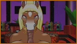 1boy 1boy1girl 1girls animated anne_(hth) anthro anthro_on_anthro between_breasts big_breasts blonde_hair breasts brown_fur crowchild cum_in_mouth cumming cumshot_in_mouth ejaculation eyeshadow faceless faceless_male fellatio female fur furry gif gunshot hair high_tail_hall hooves horse horse_ears horse_girl hth_studios huge_breasts large_breasts male_pov mammal mature mature_female mature_male mature_woman nipples offscreen_character offscreen_male oral orgasm outercourse paizuri pool pov straight voluptuous waist wide_hips