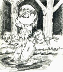 anthro archie_comics bath breasts chipmunk closed_eyes female forest fur ground_squirrel mammal mobian_(species) nipples nude outside partially_submerged rodent sally_acorn sciurid sega skinny_dipping solo sonic_(series) sonic_satam sonic_the_hedgehog_(archie) sonic_the_hedgehog_(comics) sonic_the_hedgehog_(series) straight_hair tincrash tree water wet wet_fur wood