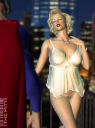 3d dc female male marilyn_monroe superman the_pitt unseen_male_face