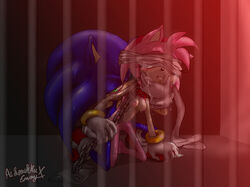 amy_rose anthro bdsm blindfold bondage breasts chains collar crying dominated dungeon female fur hedgehog helpless imminent_rape kneeling leash male nude pussy restrained scared sex_slave sonic_(series) sonic_the_hedgehog straight taut_leash vulnerable