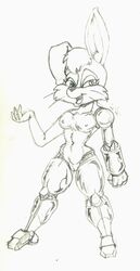 anthro archie_comics breasts bunnie_rabbot female female_only front_view rabbit smile solo sonic_(series) standing tagme tincrash toony