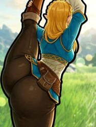 princess zelda from breath of the wild by coreia