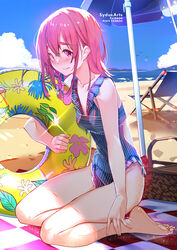 1girls babydoll bangs barefoot beach beach_umbrella bow braid cute day eyebrows feet female hair high_resolution kanojo_okarishimasu legs light-skinned_female light_skin long_hair ocean one-piece_swimsuit outdoors outside pale-skinned_female pale_skin petite pink_eyes pink_hair red_eyes red_hair red_skirt sakurasawa_sumi sand shy side_braid single_braid skirt slim small_breasts soles solo starfish steepled_fingers straight_hair swimsuit sydus thick_eyebrows thighs tied_hair umbrella water white_bow