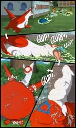 2girls 3boys comic latias pokemon pokemon_(species) pokemon_pred sentinelwinder tagme vore