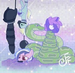 2boys 2d 2girls asphyxia asphyxiation bag bagged ball_and_chain bdsm belt bondage bound bound_arms bound_legs buried buried_alive buried_in_sand choking coils constriction cuffs digital_drawing_(artwork) equid equine feral feral_only fetish fizzyfox_(artist) flat_colors full_body full_body_suit gag gagged hanged hanging hasbro hypnotic_eyes imminent_death immobile kink male/female mlp mummification muzzle my_little_pony no_sex no_visible_genitalia pony rope self_upload shackles sleep_sack snake strangled suffocation suspension suspension_bondage weighed_down