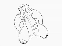 animated big_breasts breasts breasts_bigger_than_head fellatio female female_focus five_nights_at_freddy's five_nights_at_freddy's_2 huge_cock monochrome nipples nylonhellhole oral oral_sex penis straight tagme toy_chica_(fnaf) video