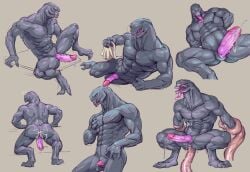 abs alien animal_genitalia anus berububs bodily_fluids cum cum_in_ass cum_inside genital_fluids genital_slit genitals halo_(series) hi_res humanoid male microsoft muscular muscular_humanoid muscular_male pecs penis sangheili tongue tongue_out xbox_game_studios