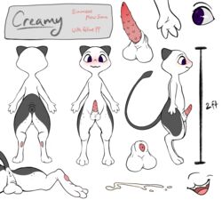 animal_genitalia anus ass balls blush bodily_fluids creamy creamygrapes cum digitigrade domestic_cat erection fan_character felid feline felis freckles furry_only genital_fluids genitals hi_res legendary_pokemon male mammal mew model_sheet nintendo no_humans open_mouth paws penile_spines penis perineum pokémon_(species) pokemon pokemon_(species) sheath siamese straight_hair video_games