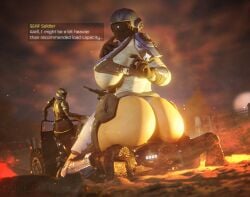 3d armor armored_female arrowhead_game_studios ass ass_bigger_than_head big_ass big_breasts big_thighs breasts clothing curvaceous curvy curvy_figure dumptruck_ass dumptruck_butt enormous_ass fat_ass female gigantic_ass helldiver_(helldivers) helldivers helldivers_2 helmet hips huge_ass huge_breasts huge_thighs hyper_ass large_ass large_breasts large_thighs massive_ass mature mature_female slim_waist thick thick_hips thick_legs thick_thighs thighs voluptuous waist wide_hips big_d0rk 1boy1girl 1boy 1girls male male/female straight bigger_female taller_female larger_female smaller_male shorter_male height_difference size_difference seaf_soldier_(helldivers)