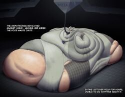blob chipchell fat morbidly_obese non-human non-human_head non-human_only obese ssbbw tube_in_mouth vanny_(fnaf) weight_gain