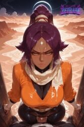 dark_skin thick_ass fucked_silly thick_legs deurahh straight_hair bleach:_the_thousand-year_blood_war large_breasts ai_generated blushing yellow_eyes bubble_butt sweat imminent_penetration pinup 1girl imminent_fellatio blushing_at_viewer imminent_oral sweating big_breasts imminent_sex blushing_profusely steam sweatdrop blushing_female pussy shihouin_yoruichi 1girls purple_hair stable_diffusion ponytail steaming_body dark-skinned_female yoruichi_shihouin horny_female bleach sex big_ass thick_thighs