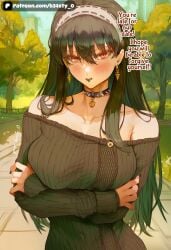 1girl 1girls ai_generated angry angry_expression angry_face anime anime_character b34sty_0 big_boobies big_boobs big_breasts big_tits big_titties black_collar black_hair black_lips black_lipstick black_nails black_sweater blush boobs breasts collar crossed_arms day earrings eyes gold_earrings golden_earrings goth goth_girl gothic hair large_boobies large_boobs large_breasts large_tits large_titties lipstick long_hair looking_at_viewer nail_polish outdoors park patreon red_eyes spiked_collar spy_x_family standing staring_at_viewer sweater tits tree trees watermark yor_briar yor_forger