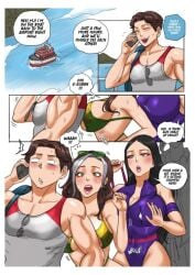 anna_marie big_breasts bikini boat marvel marvel_comics peter_parker psylocke rogue_(x-men) spider-man_(series) tagme text tora_tora x-men