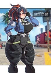 ... 1girls 2020s 2026 2d 2d_(artwork) 2d_artwork 2girls 5_fingers asian asian_female athletic athletic_female belt belt_buckle big_boobs big_breasts big_hips big_thighs big_tits big_titties black_hair blurred_background blurry_background blush blushing blushing_female boobs breasts child_bearing_hips city city_background cityscape clothed clothed_female clothes cropped_legs curvy curvy_body curvy_female curvy_figure curvy_hips curvy_thighs day daylight daytime detailed_background dialogue dialogue_box digital_drawing_(artwork) digital_media digital_media_(artwork) drawingstiv eyebrows eyelashes eyes female female_focus female_only fingers fully_clothed girl gloved_hands gloves hand_on_hip hips hourglass_figure hourglass_figured_female hoyoverse huge_thighs human human_female humanoid light-skinned_female light_skin mihoyo mihoyo_technology_(shanghai)_co._ltd. mouth multicolored_hair open_mouth police police_officer police_uniform policewoman slight_blush sweat sweating sweating_female text text_box thick_hips thick_thighs thighs tight_clothes tight_clothing tight_fit tits tongue two-tone_hair uniform video_game_character video_game_franchise wide_hips wide_thighs zenless_zone_zero zhu_yuan