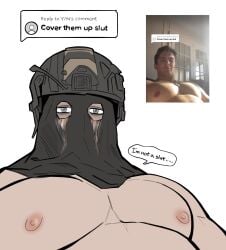 activision bara big_muscles call_of_duty cod cover_them_up_slut gay gimmepandora himbo infinity_ward konig meme meme_reference muscular muscular_male reference reference_image shirtless shirtless_(male) shirtless_male sniper_veil trend