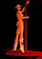 1girls 3d 3d_(artwork) 3dcg ass black-haired_female cash_in_thong cleavage cropped femsub filter filtered game_cg grand_theft_auto grand_theft_auto:_vice_city large_breasts long-haired_female mature_female nipple_pasties official_art pole_dancing prochek red_lipstick rockstar_games sideboob source_request stripper stripper_pole thong unnamed_character white_boots white_thong