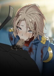 1boy 1girl :>= billy_butcher blue_bodysuit bodysuit crowbar crying crying_with_eyes_open deepthroat defeated defeated_villainess fellatio femlander genderswap genderswap_(mtf) hetero highres holding holding_crowbar homelander i'll_fucking_suck_your_dick_(meme) looking_at_viewer meme oral oral_sex penis_out pov rule_63 saliva scene_interpretation scene_reference sky-freedom solo_focus superhero_costume tears the_boys
