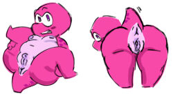 anus ass bent_over blush chubby cuntboy gameoverse gobbles_(gameoverse) pussy scalie shortstack spread_legs trans_man