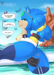 2020 anthro anthro_on_anthro anthro_penetrated anthro_penetrating anthro_penetrating_anthro armwear ass big_breasts big_penis bikini black_body black_fur black_nose black_penis blue_armwear blue_body blue_butt blue_clothing blue_ears blue_fur blue_hair blue_tail blush bouncing_butt bracelet breasts butt_grab candy clothed clothing dialogue disembodied_hand disembodied_penis duo english_text erection eulipotyphlan eyewear female female_penetrated food fur genderswap genitals gloves gold_(metal) gold_jewelry green_eyes hair hand_on_butt handwear hedgehog hi_res jewelry legwear lollipop looking_at_viewer male male_penetrating male_penetrating_female mammal moan mobian_(species) motion_lines nipples onomatopoeia outdoors partial_male partially_submerged penetration penis ponytail presenting presenting_hindquarters pussy red_body red_fur red_nipples red_pussy roadiesky rule_63 sega sex shadow_the_hedgehog short_tail solo_focus sonadow sonic_(series) sonic_the_hedgehog sonic_the_hedgehog_(series) sonique_the_hedgehog sound_effects speech_bubble straight sunglasses swimwear tan_body tan_fur text thick_thighs vaginal_penetration vein veiny_penis video_games water white_clothing white_gloves