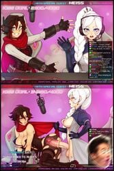 1futa 1girls ass atlas_outfit balls ballsack bbc-chan big_penis black_hair braided_hair breasts brown_hair dickgirl domination erection female foreskin foreskin_folds from_behind futa_on_female futanari human intact light_hair_on_dark_hair livestream long_hair meme nipples penetration penis pogchamp retracted_foreskin ruby_rose ruby_rose_(atlas) rwby scrotum shaved_crotch smooth_penis streaming testicles uncut vaginal_penetration weiss_schnee weiss_schnee_(atlas) white_hair x-ray