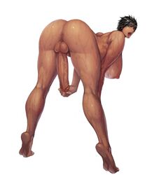 1futa anus areolae ass backsack balls bent_over big_ass black_hair dark_skin futa_only futa_sans_pussy futanari huge_breasts human human_only long_penis looking_back naked nude open_mouth penis perineum presenting presenting_hindquarters short_hair solo solo_futa sweat taint tongue tongue_out wet xxoom