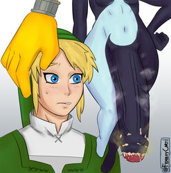 1boy 1futa big_penis blonde_hair blue_eyes blush clothing femboy femboycarti femdom foreskin futa_is_bigger futa_on_male futadom futanari hat holding_head huge_cock imp imp_midna larger_femboy larger_male link link_(twilight_princess) male midna musk nintendo pubic_hair_in_foreskin pubic_hair_in_smegma shortstack small_breasts small_but_hung small_dom_big_sub smaller_female smaller_futanari smegma smell smelly_cock steam steaming_smegma steamy_penis the_legend_of_zelda twilight_princess veiny_penis visible_stench worried