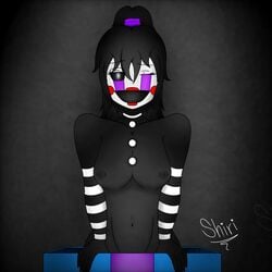 1girls breasts eyelashes female female_focus female_only five_nights_at_freddy's five_nights_at_freddy's_2 five_nights_in_anime looking_at_viewer makeup marionette_(fnaf) nude puppet_(fnaf) shiri_uwu solo solo_female solo_focus topless wink