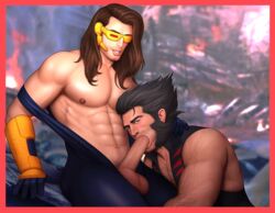 2boys age_of_apocalypse blowjob cyclops_(x-men) drawnpr0n gay male male/male male_only marvel marvel_comics scott_summers uncensored wolverine_(x-men) x-men yaoi