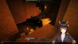 animated artist_request black_and_white black_hair cat_girl catgirl character_request copyright_request female minecraft sound spread_legs tagme thegreatteacher unknown_artist video virtual_youtuber