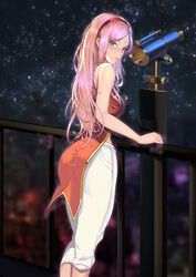 1girls absurd_res big_ass blush c-shape clothed clothed_female curvy female from_behind fully_clothed green_eyes hairband hi_res highres large_breasts long_hair looking_at_viewer looking_back naruto naruto_(series) naruto_shippuden night panties pink_hair rear_view sakura_haruno solo telescope very_high_resolution very_long_hair voluptuous xiumu_bianzhou