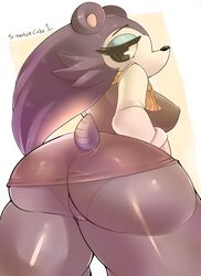 animal_crossing anthro ass furry labelle_able nintendo sinamoncake1