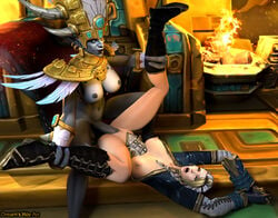 bondage breasts clothed_sex dreamswarart fantasy futa_on_female futanari homosexual human_female jaina_proudmoore princess_talanji talanji troll vaginal_penetration vaginal_sex warcraft world_of_warcraft yuri zandalar zandalari_troll