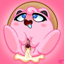 cum drooling hat jigglypuff joy looking_pleasured no_humans orgasm orgasm_face pink_body pink_pussy pokemon pokemon_(species) puffylover69 pussy source_request tagme waddling_head year_request