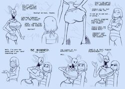 1boy 1girls comic duo english_text female frisk frisky_(under(her)tail) male papyrus skeleton sketch tempus_(under(her)tail) text thewill under(her)tail undertale undertale_fanfiction