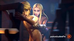 1boy 1girls 3d animated blonde_hair clothed clothed_female clothed_female_nude_male clothing earrings female finger_in_mouth from_behind hyrule_warriors link link_(hyrule_warriors) male male_penetrated mp4 no_sound nude nude_male pegging pokedudesfm princess_zelda sex_toy standing standing_sex strap-on tagme the_legend_of_zelda video zelda_(hyrule_warriors)