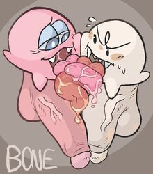 ball_with_hyper_features bedroom_eyes big_penis big_tongue blush bodily_fluids bodily_fluids_from_mouth boo_(mario) boo_block drooling duo fangs gay genitals ghost huge_cock hyper hyper_genitalia hyper_penis hyper_tongue long_tongue male male/male mario_(series) narrowed_eyes nintendo penis saliva seductive semi-anthro small_but_hung spirit super_mario_sunshine thebonezonedeluxe tongue tongue_out tongue_tied video_games yoshi's_island