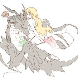 1:1 1girls animal_genitalia animal_penis anthro bestiality big_breasts big_penis blonde_hair blue_eyes breasts cowgirl_position diphallia diphallism dracophilia dragon fafnir fate/grand_order fate_(series) female female_human/male_feral genitals hair hemipenes huge_cock jeanne_d'arc_(fate) male multi_genitalia multi_penis niogupoke on_bottom on_top penis sex size_difference zoophilia