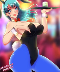 1girls bulma_(bunny) bulma_briefs bunny_costume bunny_ears bunny_girl bunnysuit dk_studios dragon_ball dragon_ball_(classic) fake_animal_ears fake_tail female female_only leotard long_hair pantyhose solo tagme teenager waitress