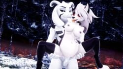 16:9 1boy 1girls 3d 4_fingers ahe_gao anthro asriel_dreemurr balls black_sclera bodily_fluids boss_monster bovid breasts canid canid_demon canine canis caprine collar crossover cum cum_in_pussy cum_inside cumflation demon duo erection female female_penetrated fingerless_gloves fur genital_fluids genitals hellhound helluva_boss hi_res horn inflation latex_thighhighs long_ears loona_(helluva_boss) male male_penetrating male_penetrating_female malicekira mammal markings markings_(fur) medium_breasts nipples nude orange_tongue penetration penis pussy red_sclera sex spiked_collar straight thighhighs thighs undertale vaginal_penetration video_games vivienne_medrano white_body white_eyes white_fur white_tongue widescreen wolf