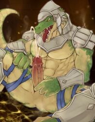 armor bk_mita crocodile crocodilian crocodylid league_of_legends lizard lizardman male muscular renekton reptile scalie solo