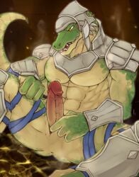 armor bk_mita crocodile crocodilian crocodylid league_of_legends lizard lizardman male muscular renekton reptile scalie solo