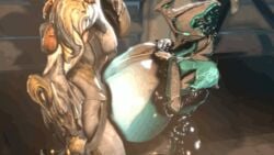 3d 3girls animated breasts ember_(warframe) futanari huge_breasts huge_cock intersex multiple_girls nipple_insertion nipple_penetration nyx_(warframe) penis saryn_(warframe) suit warframe wattchewant