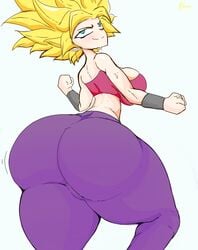 about_to_fart adomo ass atomboi_(artist) big_ass big_breasts bottom_heavy breasts caulifla dragon_ball dragon_ball_z female female_only full_of_gas huge_ass huge_thighs saiyan solo solo_female super_saiyan super_saiyan_2 tagme thick_thighs wide_hips