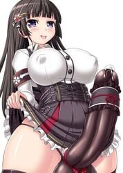 1futa absolute_territory absurdly_large_cock big_breasts big_penis black_hair blushed brown_panties clothed clothing cum cum_through_clothes dick_stretchedpanties distracted erect_nipples erection erection_under_clothes fanatic_fetish female fully_clothed futa_only futanari g g-string hair_bow happy hard_nipples impossible_clothes intersex lifting_skirt long_penis micro_thong miniskirt open_mouth penis_ribbon pleasure_face precum precum_through_clothing princess purple_eyes red_monkey ruffled_skirt satisfaction senran shiharu shiny_clothes shiny_skin shiny_sock shirt short_hair skindentation skirt skirt_lift socks solo solo_futa sperm striped_skirt surprised taut_clothes thick_thighs thong toshiharu_maeda tsukioka_kirio voluptuous waist_cincher 前田利春 戦乱プリンセスｇ