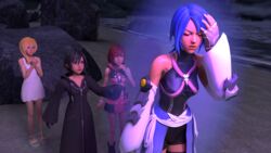 3d anti-aqua aqua_(kingdom_hearts) black_coat blue_eyes clothing coat disney female futanari human kairi kingdom_hearts mostly_nude namine nobody_(kingdom_hearts) outerwear pale_skin possession red_hair square_enix story usbsantiago xion