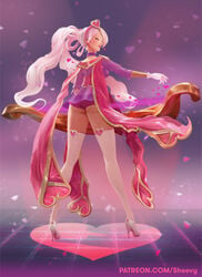 1girls ass butt female female_only heartbreakers_series human league_of_legends riot_games sheevy solo sona_buvelle sweetheart_sona url white_hair