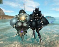 2020 2girls 3d alternate_ass_size alternate_breast_size ass backboob beach big_ass borisalien breast_press breasts breasts_bigger_than_head bubble_butt duo duo_female edit female female_only gigantic_breasts groping huge_ass huge_breasts hyper hyper_breasts ivara_(warframe) large_ass morph multiple_females multiple_girls nokra_(warframe) puffy_nipples rear_view round_ass saryn_(warframe) theboris top_heavy warframe water