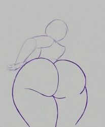 ambiguous_gender animated ass bare_shoulders bent_over big_ass big_butt bouncing_ass butt completely_nude dat_ass eyeless faceless fat_ass grey_background hips huge_ass huge_butt humanoid hyper_ass hyper_butt jiggle large_ass large_butt looking_at_viewer looking_back looking_over_shoulder monochrome mouthless naked no_eyes no_face no_mouth no_nose noseless nude nudity shaking_butt simple_background sketch solo standing thick thick_ass thick_thighs thighs voluptuous white_background white_body wide_hips